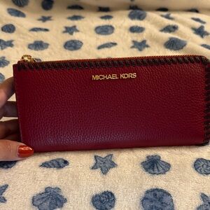 Michael Kors Burgundy/Cherry Leather Wallet